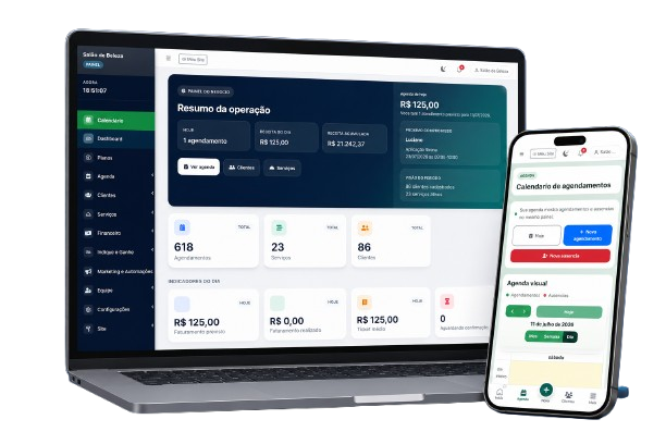 Dashboard Traggi — sistema de agendamento e gestão